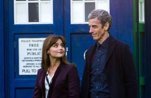 Jenna Coleman as Clara and Peter Capaldi as the Doctor